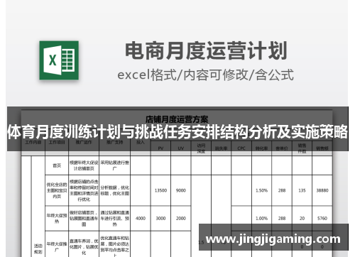 体育月度训练计划与挑战任务安排结构分析及实施策略